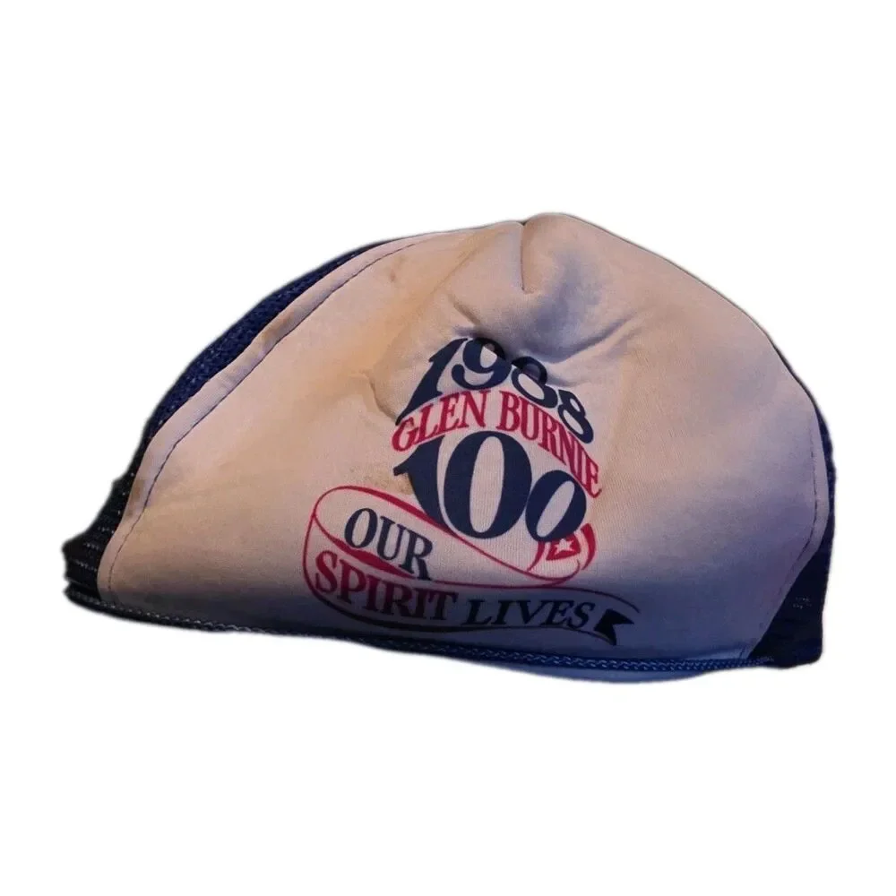 Vintage 1988 Glen Burnie 100 Centennial Trucker Hat Our Spirit Lives MD Mesh Cap